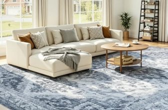 UKISS Washable Rugs 8’x10′ Area Rugs for Living Room ，Ultra Soft Faux Silky Rug
