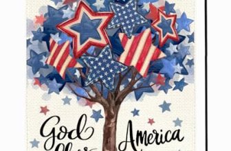 RABUSOFA Patriotic 4th of July Garden Flag 12×18 Inch Double Sided Outside