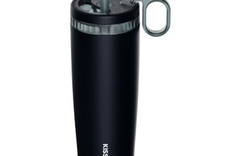 KISSKIND Iced Coffee Tumbler with Hidden Straw