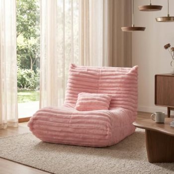 Bean Bag Chair for Adults, Giant Memory Foam Floor Sofa with Lumbar Pillow