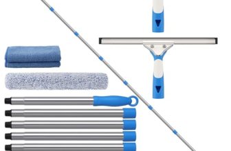 Mitclear 10 Feet Professional Squeegee Window Cleaner Tool with Extension Pole