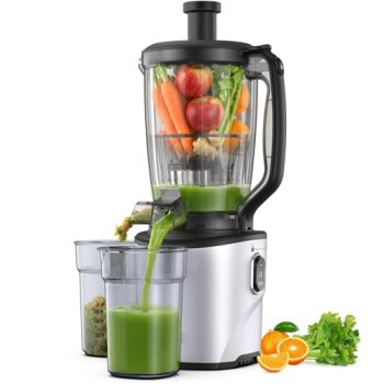 Cold Press Juicer 2026 Upgrade 6.5″ Wide Feed Chute Masticating Juicer