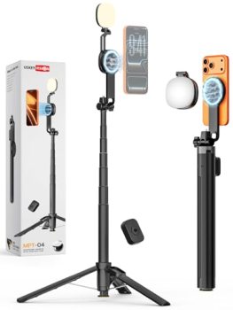 USKEYVISION Magnetic Tripod for iPhone & Android with Light