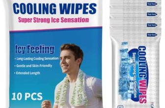 10 Pack Cooling Body Wipes, Alcohol-Free Cooling Towelettes Cooling Towel Altern
