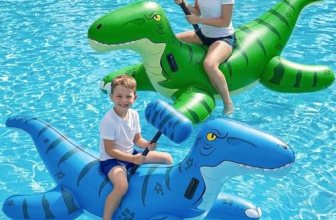 Jasonwell Pool Games Toys Floats -2Pack Inflatable Dinosaur Pool Floats with Blo