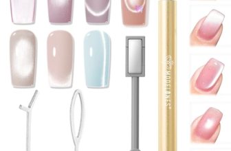 modelones Cat Eye Magnet Set, 5PCS 3-in-1 Dual-Head Nail Magnet Pen with Heart