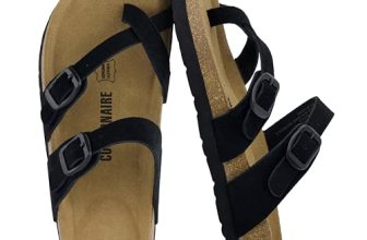 CUSHIONAIRE Lucky 100% Genuine Leather Suede Womens Sandals