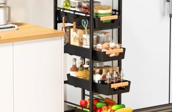 SUNALLY Slim Storage Cart with Pull-Out Baskets