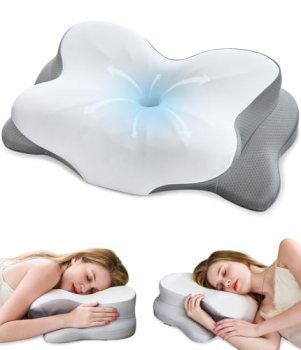 CosBed Cervical Neck Pillow, Ergonomic Memory Foam Pillow for Neck Pain Relief w
