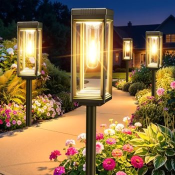 VICOUP Tall Solar Pathway Lights Outdoor
