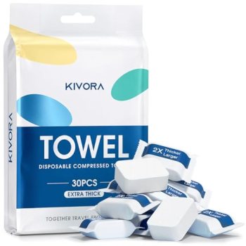 KIVORA Extra Thick Compressed Towel Tablets