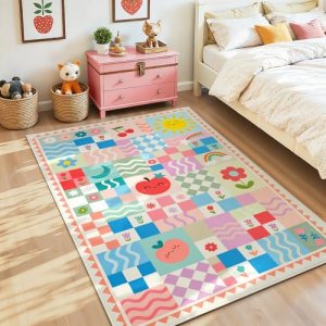 3×4 Washable Kid Bedroom Rug for Girls