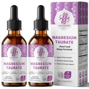 (2 Pack) Magnesium Taurate Liquid Drops for Heart