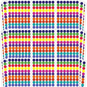 Dot Stickers – 1400 PCS Colored Circle Stickers for Kids
