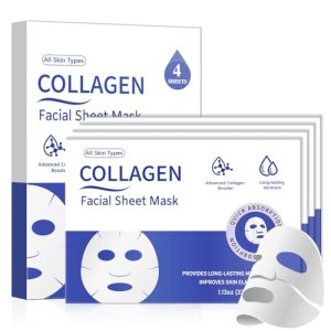 MMV Collagen Face Mask 4-Pack Bio-Collagen Real Deep Overnight Mask for Women’s
