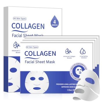 MMV Collagen Face Mask 4-Pack Bio-Collagen Real Deep Overnight Mask for Women’s