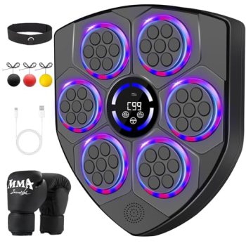 JUOIFIP Music Boxing Machine, Smart Boxing Machine for Adults with Boxing Gloves