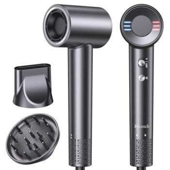 Dual Voltage Travel Hair Dryer, 170,000 RPM High-Speed Blow Dryer for Fast Dryin