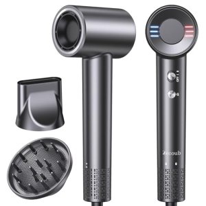 Dual Voltage Travel Hair Dryer, 170,000 RPM High-Speed Blow Dryer for Fast Dryin