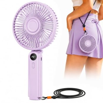 Portable Handheld Fan, 10000mAh Rechargeable Personal Fan for 40H