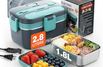 PETYDOOT 2.8L Electric Heated Lunch Box – 100W Portable Food Warmer for Adults