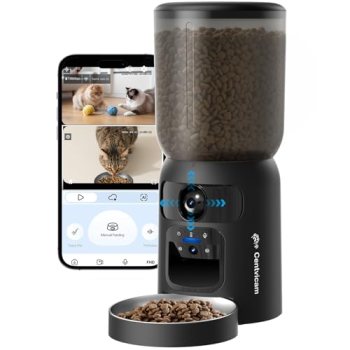 Centvicam Automatic Cat Feeder with Movable Camera: 5G WiFi Automatic Dog Feeder