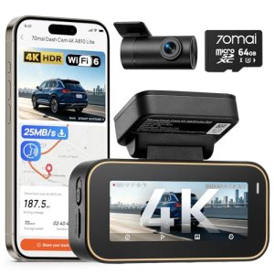 70mai A810 Lite 4K Dash Cam Front and Rear