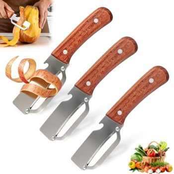 3 PCS Peeler with Wooden Handle