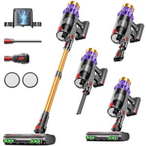 Cordless Vacuum Cleaner, 650W/55KPA/70 Mins Vacuum Cleaners for Home with Self-S