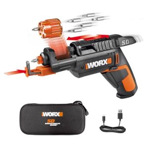 WORX 4V Electric Screwdriver, Rechargeable Cordless Power Screwdriver Set with 6