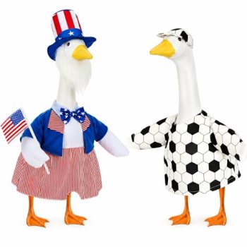 Bafeil 4th of July Porch Goose Outfit with Soccer Goose Outfit