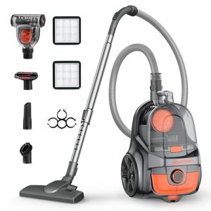 Aspiron Canister Vacuum, Upgraded 1600W Bagless Canister Vacuum Cleaner