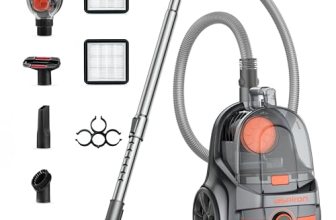 Aspiron Canister Vacuum, Upgraded 1600W Bagless Canister Vacuum Cleaner