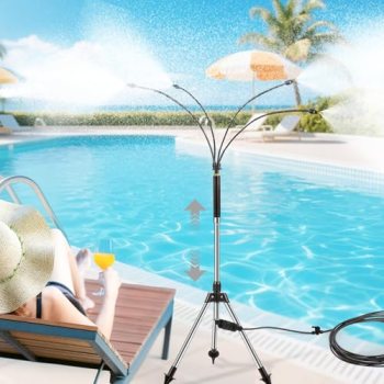 Misters for Outside Patio, Portable Standing Misting Cooling System with Water H