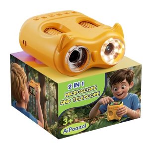1000X Digital Microscope for Kids Handheld: 2-in-1 Binoculars Portable STEM Toy