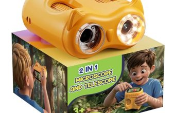 1000X Digital Microscope for Kids Handheld: 2-in-1 Binoculars Portable STEM Toy