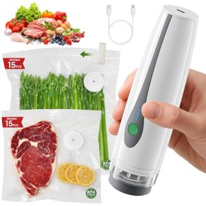 TUITUITA Compact Vacuum Sealer for Food (Vacuum Sealer Machine + 30 Reusable Vac