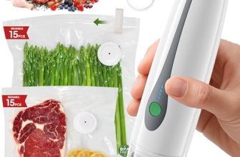 TUITUITA Compact Vacuum Sealer for Food (Vacuum Sealer Machine + 30 Reusable Vac