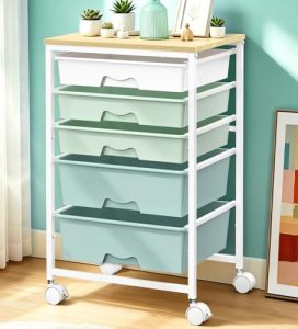 SUNALLY Rolling Carts with 5 Drawers