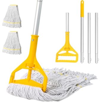 Commercial Mop Heavy Duty Industrial Mop- 3 Extra Large Cotton Looped Heads