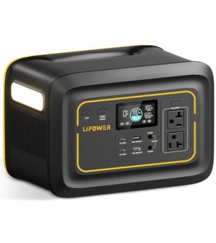 Lipower Portable Power Station, 296Wh Backup Battery with 20ms UPS, 300W (600W P
