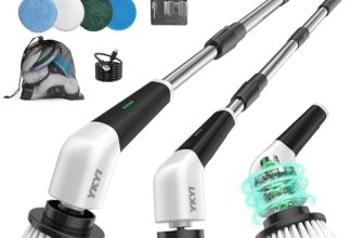 YKYI Electric Spin Scrubber, Cordless Power Scrubber Cleaning Tool with 8 Replac