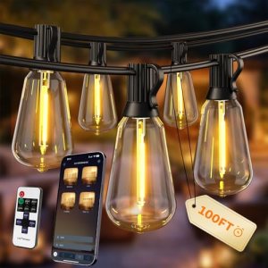 Ecoeve Outdoor String Lights, 100FT Patio Lights for Outside