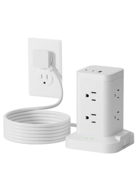 Power Strip Tower with Surge Protector 1800J