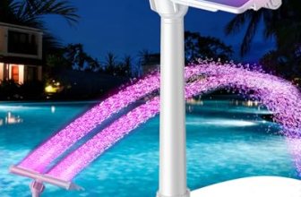 Solar Pool Fountain for Above Ground and Inground Pools with 9-Color Auto-Sensin