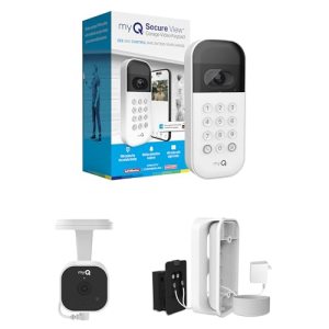 myQ Smart Garage Starter Kit: Garage Door Video Keypad + Wired Power Adapter Kit