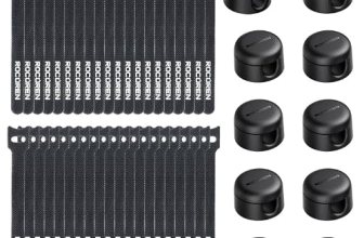 Rocoren 50 PCS Cable Management Kit 10 Magnetic Rotatable Cable Clips