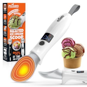 PGYARD Heated Ice Cream Scoop – Rechargeable with LED Display & Real-time Temper