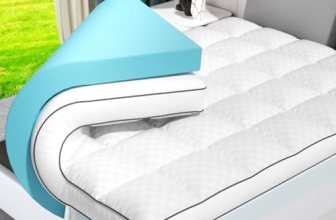 Missleep Twin XL Dual Layer 4 Inch Memory Foam Mattress Topper for Pressure Reli