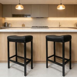 ZYFFHYLAI Set of 2 Backless Bar Stools 30 Inch